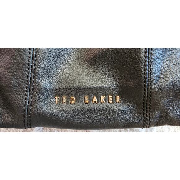Ted Baker Leather Lined Travel Crossbody Purse Bag Women Small Black - Picture 3 of 16